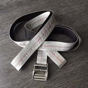 Off White | silver classic industrial belt